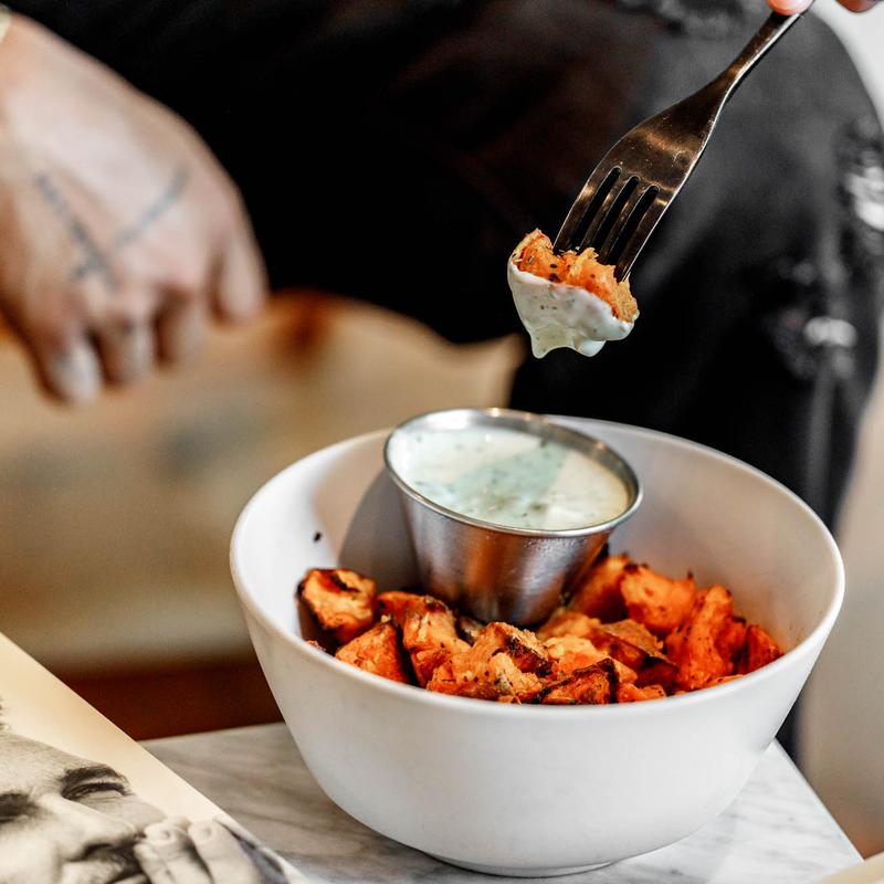 Roasted Sweet Potatoes.
