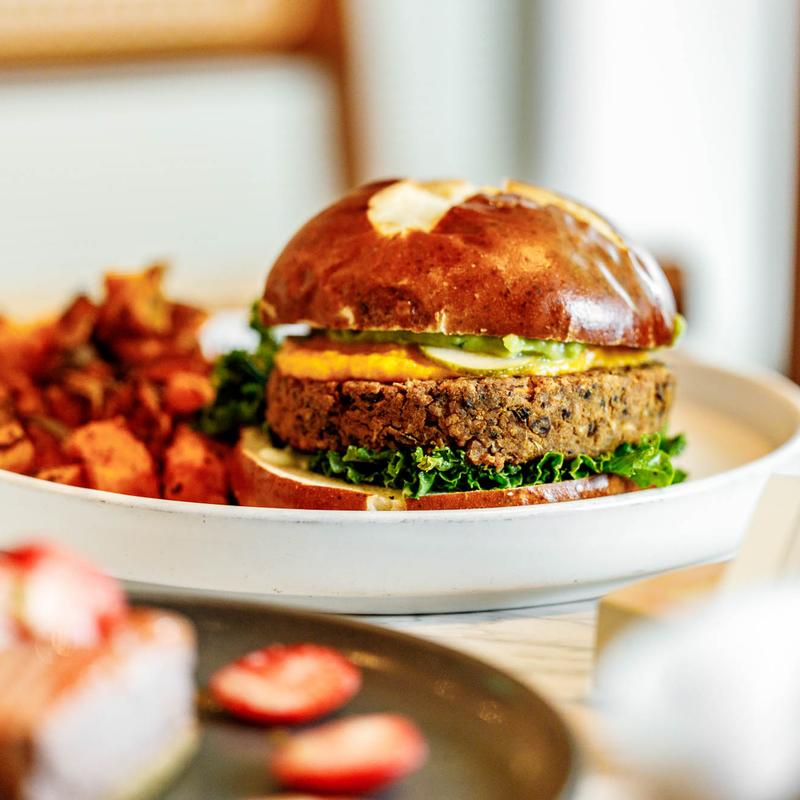 The voted best veggie burger in America, served.